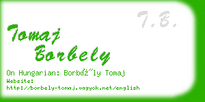 tomaj borbely business card